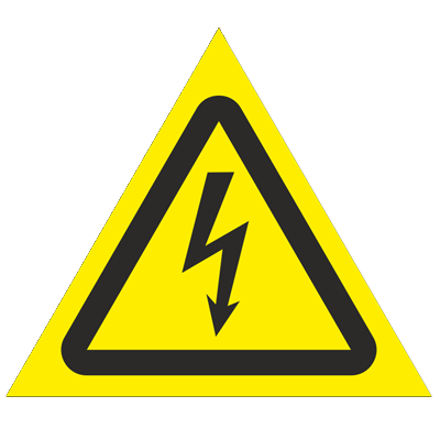 Знак - Опасность поражения электрическим током W08